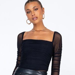 NWT Princess Polly Delany Bodysuit Black Size 4